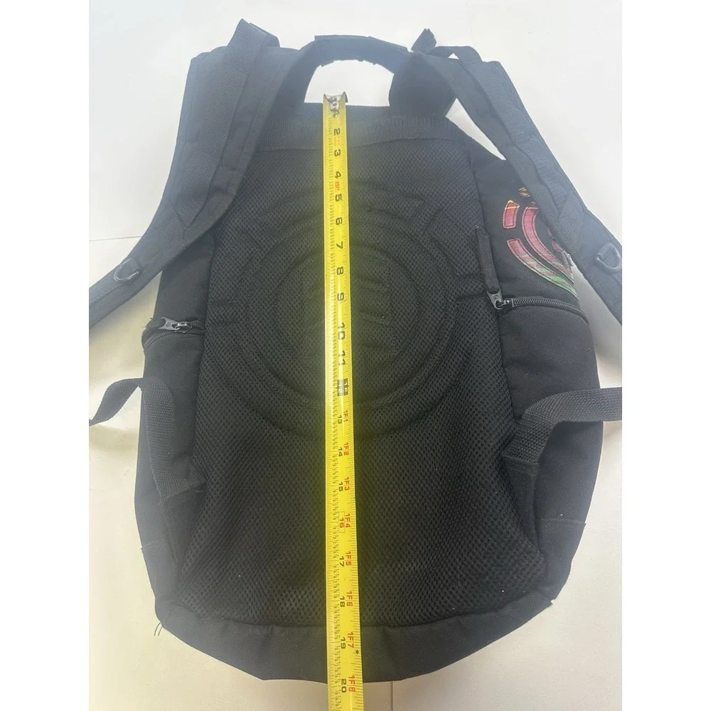 Element Black Mohave Skateboard Backpack Bag Rasta Logo